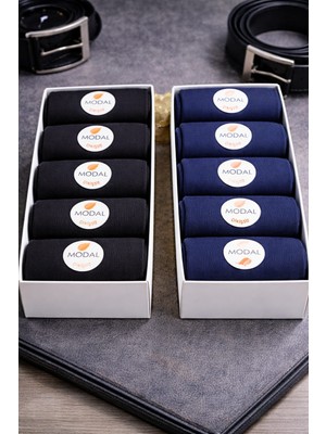 Midlora Erkek Modal Soket Çorap 10’lu Set (40-44 Numara) Siyah & Lacivert Terletmez Dikişsiz Yumuşak Çorap