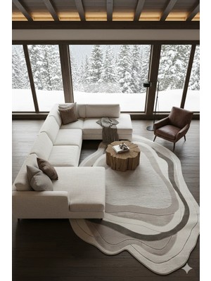 Türkeri Halı Wave 006 Şekilli Özel Kesim Halı – Leke Tutmaz, Toz Yapmaz,  Dayanıklı Premium Halı