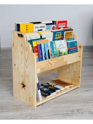 Doruk Ahşap Atölyesi Masif Ahşap Çocuk Odası Kitaplığı