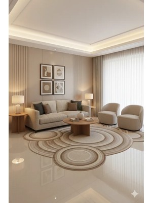 Türkeri Halı Wave 002 Şekilli Özel Kesim Halı – Leke Tutmaz, Toz Yapmaz,  Dayanıklı Premium Halı