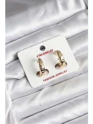 Lims Store 14K Gold Renk Kaplama cm Kadın Küpe