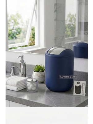 Saban Lacivert, Çöp Kovası 2 Litre - Brasil Model