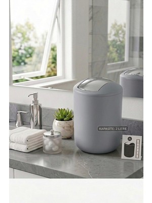 Saban Gri, Çöp Kovası 2 Litre - Brasil Model