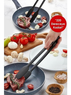 Practika Izgara Maşası 30 cm Yanmaz Yapışmaz Plastik 220 Derece Dayanıklı Çok Amaçlı