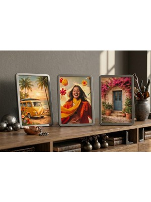 Modern ve Minimalist Dekoratif Çerçeve 10X15 cm 3 Adet