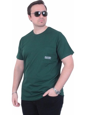 Moc Grande Mocgrande Erkek Büyük Beden Sıfır Yaka Tişört Cepli 26145 Neftı