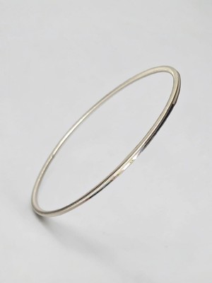 Lunel Silver 925 Ayar Gümüş 2mm Klasik Ajda Bilezik - 6.4 cm Iç Çap (Gram Görselde)