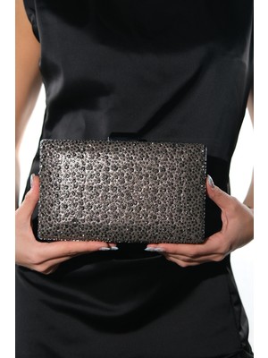 Luvi Mırage Platin Taşlı Kadın Abiye Çanta