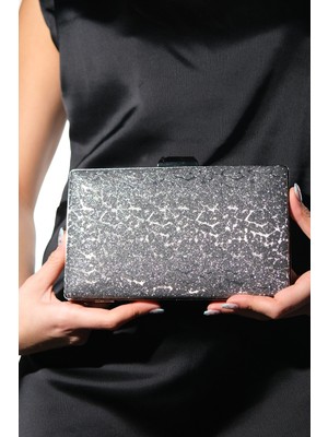 Luvi Quınn Platin Desenli Kadın Abiye Çanta