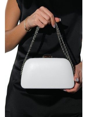 Luvi Ulısse Beyaz Cilt Kadın Abiye Çanta