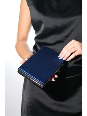 Luvi Dallas Lacivert Saten Kadın Abiye Çanta