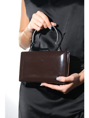 Luvi Destıny Kahverengi Rugan Kadın Abiye Çanta