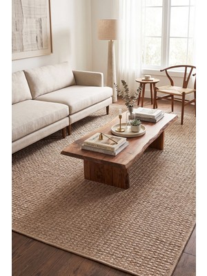 Melaris Halı Cehu Yolluk Naturel Jüt Halı Örme Kilim Sisal Hasır Halı Mutfak Balkon Halısı