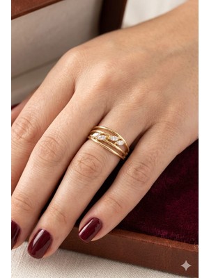Tılsım Accesories Xupıng Çelik Yüzük Gold 6-Numara