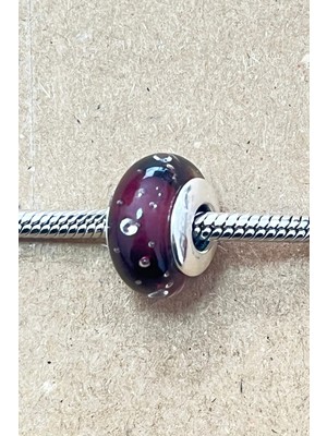 Fubena Dalgacıklı Bordo Murano Charm