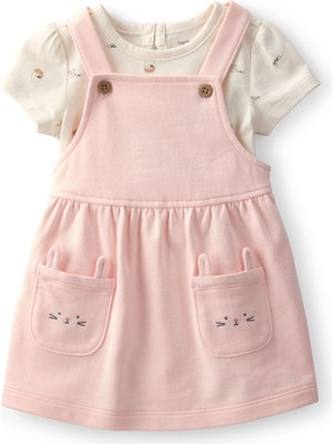 Carter's Kız Bebek Salopet Set 3 Ay-24 Ay Pembe