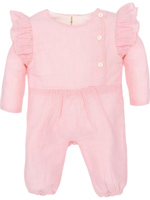 Merli Rose Şile Bezi Fırfırlı Tulum