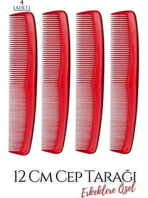 Calperia 12 cm Erkek Cep Tarağı 4 Adet 718894