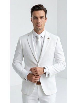 CK093 Erkek Slim Fit Blazer Ceket – Plus Scorpion Tek Düğmeli Spor & Klasik Kombin