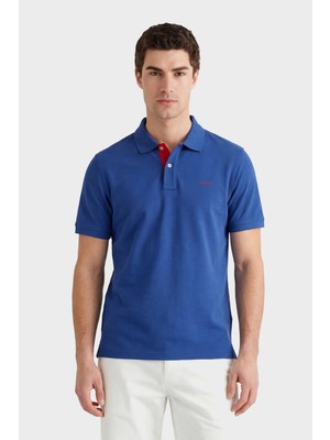 Gant Erkek Mavi Regular Fit Polo Yaka T-Shirt 2062026.442