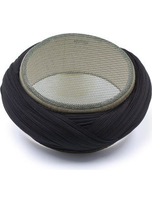 Sarıkhane Fileli Sarık – Siyah Kumaş – Yeşil Takke – Çapraz Sarım – Fileli – 7 Metre