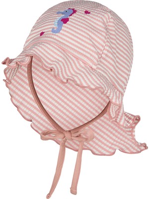 Sterntaler Deniz Atı Desenli Boyunluklu Siperli Güneş Koruyuculu Şapka