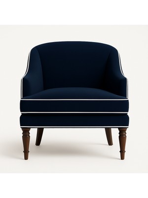 The Ivy Concept Store Blue Harbor Lacivert Beyaz Kadife Berjer