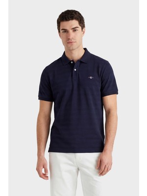 Gant Erkek Lacivert Regular Fit Polo Yaka T-Shirt 2014096.433