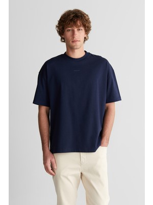 Gant Erkek Lacivert Baskılı Kısa Kollu T-Shirt 23261111T.433