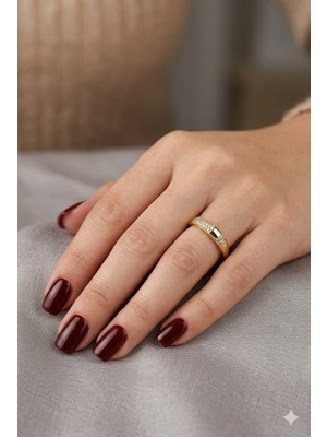 Tılsım Accesories Xupıng Çelik Yüzük Gold 8-Numara