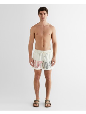 Gant Erkek Krem Regular Fit Logolu Deniz Şortu 9225124T.113