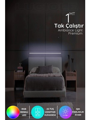 Luciole LED Abajur Işık Uzaktan Kumandalı Rgb 4 Animasyon 16 Renk Beyazgün Işığı