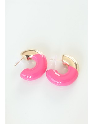 Sibelora Home Ccb Pembe Gold Çift Renk Küpe