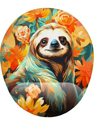Hamiki Tembel Hayvan Tasarım Bilek Destekli Mouse Pad