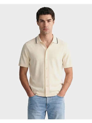 Gant Erkek Krem Regular Fit Kısa Kollu Resort Yaka Gömlek 8050299.119