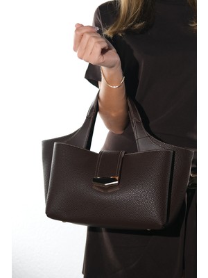 Luvi 4004 Kahverengi Floter Kadın Kol Çantası