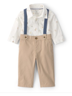 Carter's Erkek Bebek Body Pantolon Set 3 Ay-24 Ay Bej