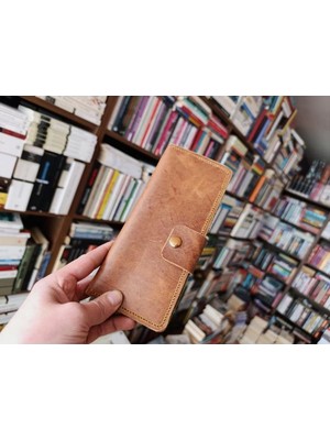 Mahfuz Kesimden Dikime Tamamen El Emeği Gerçek Deri Cüzdan 12 Kart 2 Bölme Alanı (19.4cm*8,5cm)  DAK26