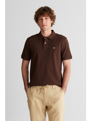 Gant Erkek Krem Regular Fit Logolu Polo Yaka T-Shirt 2210.292