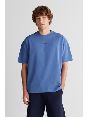 Gant Erkek Mavi Baskılı Kısa Kollu T-Shirt 23261111T.442