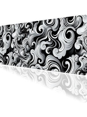 Hamiki Dijtal Art Wave Oyun Gaming Klavye Mouse Pad Masa Matı 70X30CM