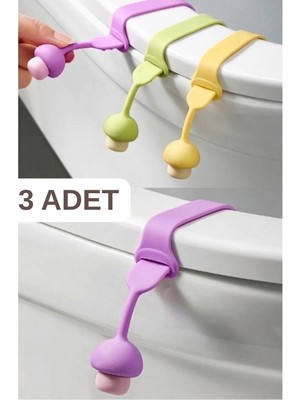Mucit Home 3 Adet Silikon Klozet Kapağı Hijyen Aparatı