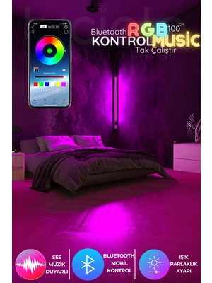 Luciole Luxe Rgb Akıllı LED Aplik / Abajur – Bluetooth Kontrollü 256 Renk Ambiyans Işığı