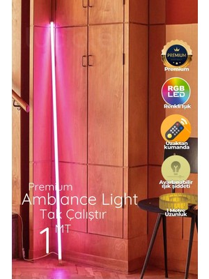 Luciole Rgb LED Strip Tube Light  Lambader Uzaktan Kumandalı Işık Lamba Ampül Aydınlatma Renkli Animasyonlu5