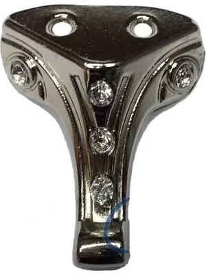 Kanonik Education Moda Taşlı Ahşap Sandık Ayağı, Kutu Ayak 3,5 cm - Nikel, 50 Adet