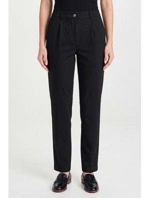 goffra Kadın Flexon Ultra Esnek Relaxed Beli Lastikli Jogger Pantolon Siyah W702-R0433-07