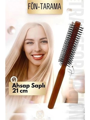 Calperia Fön Fırçası Ahşap Saplı Tarama Fırçası 721202