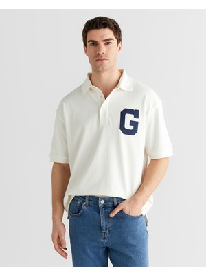 Gant Erkek Krem Regular Fit Logolu Polo 2425118T.113