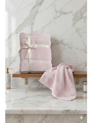 2’li Battal Boy Banyo Havlu Seti - 100% Pamuk 90X170 cm + 50X90 cm Ekstra Yumuşak Emici Havlu