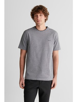 Gant Erkek Siyah Bisiklet Yaka Regular Fit T-Shirt 2003414.5